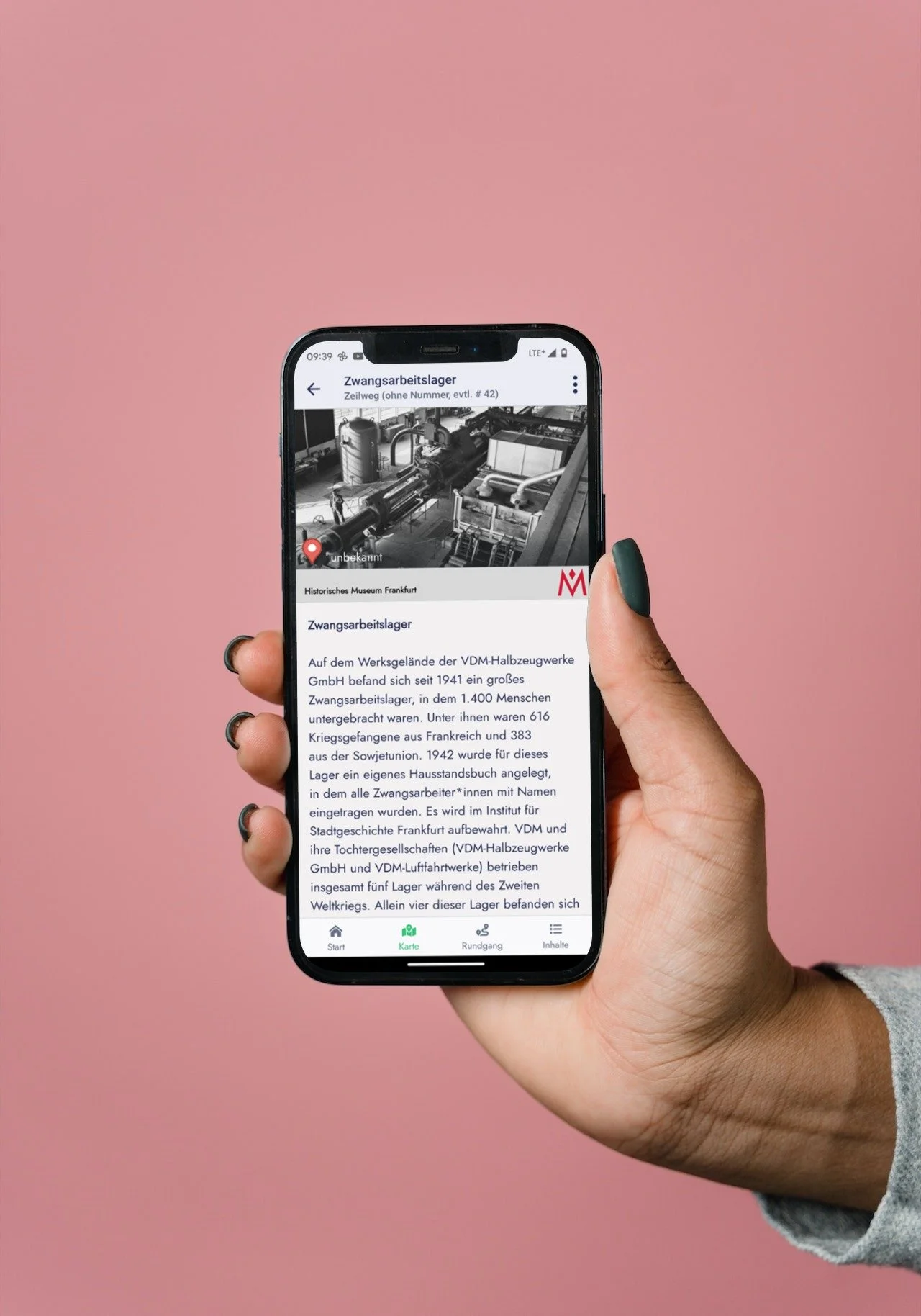 Frankfurt History App – location view